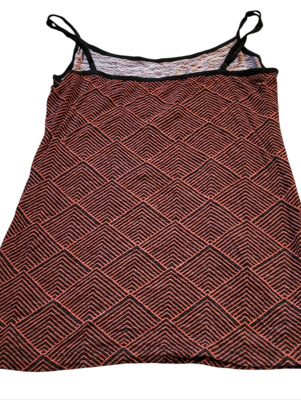 Loft Tank Top Medium Red And Black Adjustable Straps - Picture 2 of 4